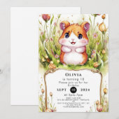 Kinder grillige hamster verjaardag kaart (Voorkant / Achterkant)