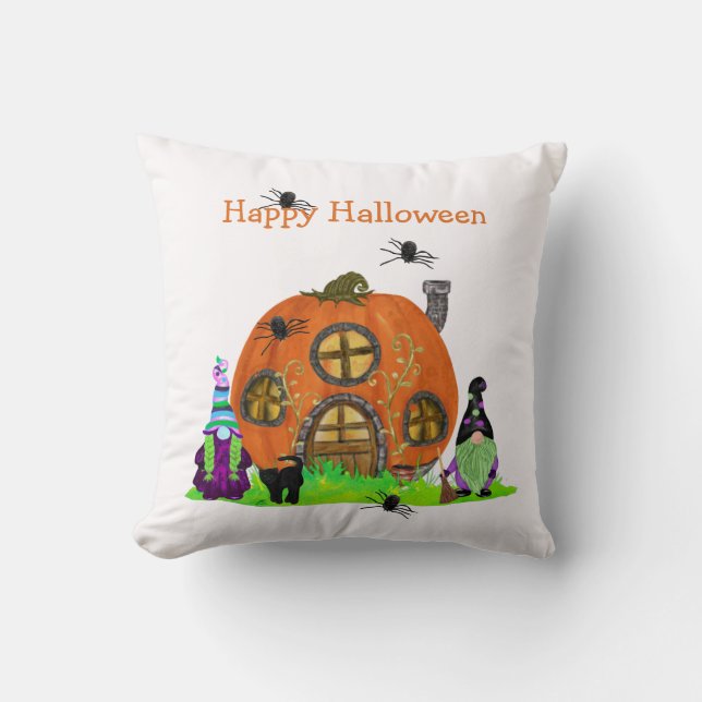 Kinder grillige kabouters Halloween Kussen (Voorkant)