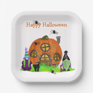 Kinder grillige kabouters Halloween Papieren Bordje