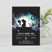 Kinder grillige kattenverjaardag kaart (Staand voorkant)