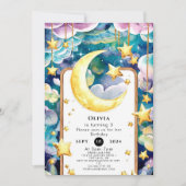 Kinder grillige maan verjaardag kaart (Voorkant)