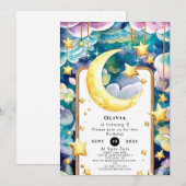 Kinder grillige maan verjaardag kaart (Voorkant / Achterkant)