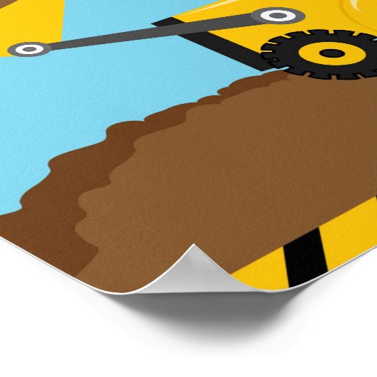 Kinder Groei Bouwwagens Poster (Hoek)