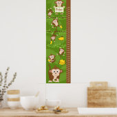 Kinder groeigrafiek - apen poster (Keuken)