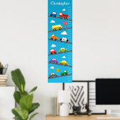 Kinder groeigrafiek - auto's en vrachtwagens poster (Thuiskantoor)