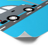 Kinder groeigrafiek - auto's en vrachtwagens poster (Hoek)