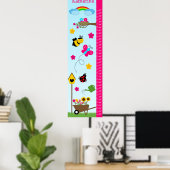 Kinder groeigrafiek - in de tuin poster (Thuiskantoor)