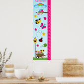 Kinder groeigrafiek - in de tuin poster (Keuken)