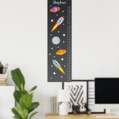 Kinder groeigrafiek - raketschild poster (Thuiskantoor)