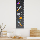 Kinder groeigrafiek - raketschild poster (Keuken)