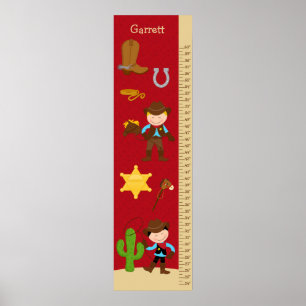 Kinder groeikaart - Cowboy Poster