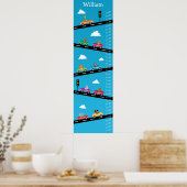 Kinder groeikaart - Dieren, Auto's en Aantallen Poster (Keuken)