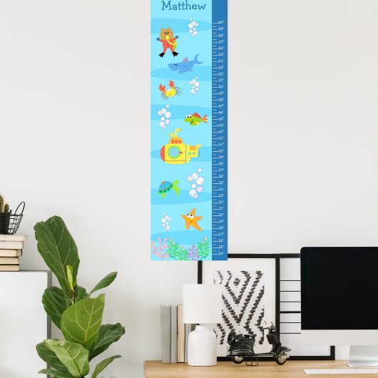 Kinder groeikaart - In de Zee Poster (Thuiskantoor)