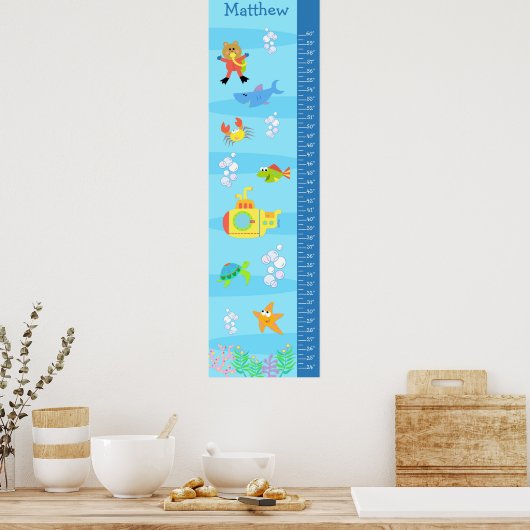 Kinder groeikaart - In de Zee Poster (Keuken)