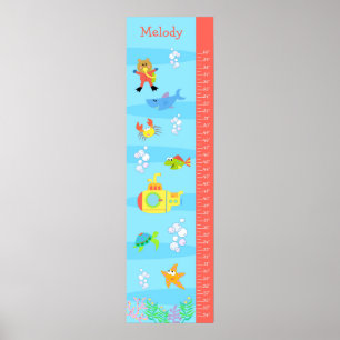 Kinder groeikaart - In de Zee Poster