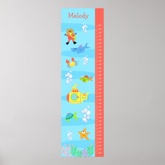 Kinder groeikaart - In de Zee Poster (Voorkant)