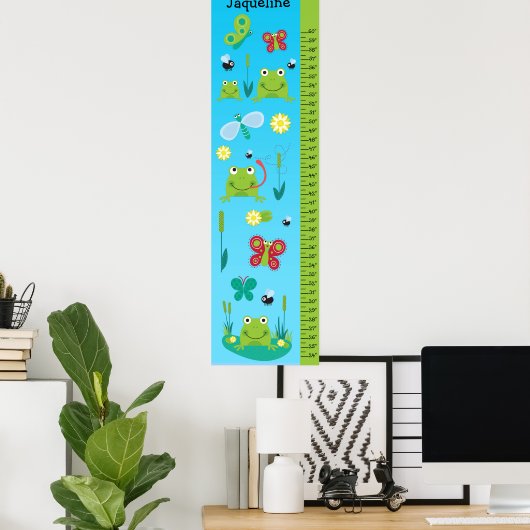 Kinder groeikaart - Kikkers en vlinders Poster (Thuiskantoor)