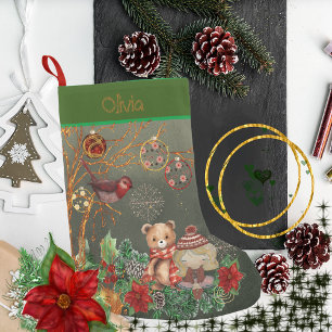 Kinder groen kleine kerstsok