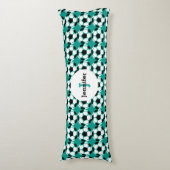 Kinder Groen Voetbal Patroon Aangepast Uniek Uniek Lichaamskussen (Voorkant Verticaal)