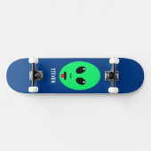 Kinder groene Alien, speciaal aangepast Persoonlijk Skateboard (Horizontaal)