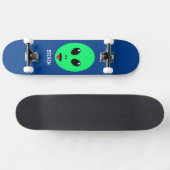 Kinder groene Alien, speciaal aangepast Persoonlijk Skateboard (Horizontaal)