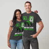 Kinder groene Boerderij Tractor 4e verjaardag vier T-shirt (Unisex)