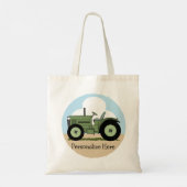 Kinder Groene Boerderij Tractor Schattige Geperson Tote Bag (Achterkant)