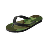 Kinder Groene Camouflage-Teenslippers Teenslippers (Schuin)
