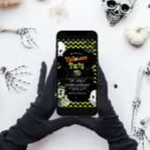 Kinder groene Halloween Party Kaart