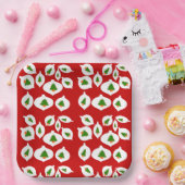 Kinder groene kerstboomversiering Roodfeest Fun Papieren Bordje (Feest)