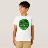 Kinder groene palmboom Custom Name Reunion Tshirt (Voorkant volledig)
