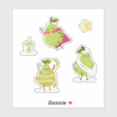 Kinder groep van speciale en leuke peren sticker (Vel)
