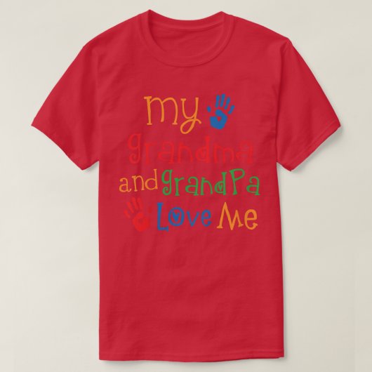 Kinder grootmoeder en grootpa houden van me kleink t-shirt (Design voorkant)