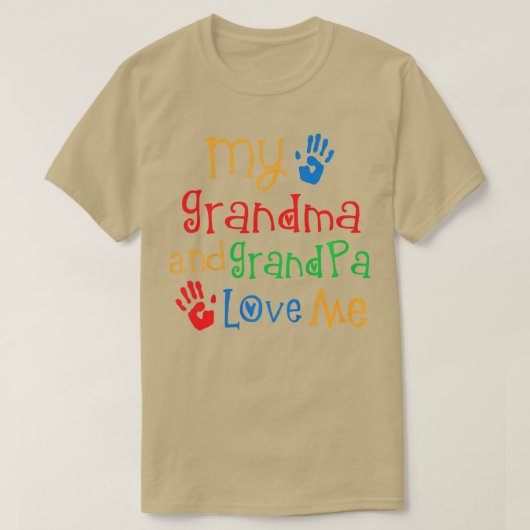 Kinder grootmoeder en grootpa houden van me kleink t-shirt (Design voorkant)