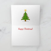 Kinder Grootouder kerstboom Noordpool Snowman Kaart (Binnen)