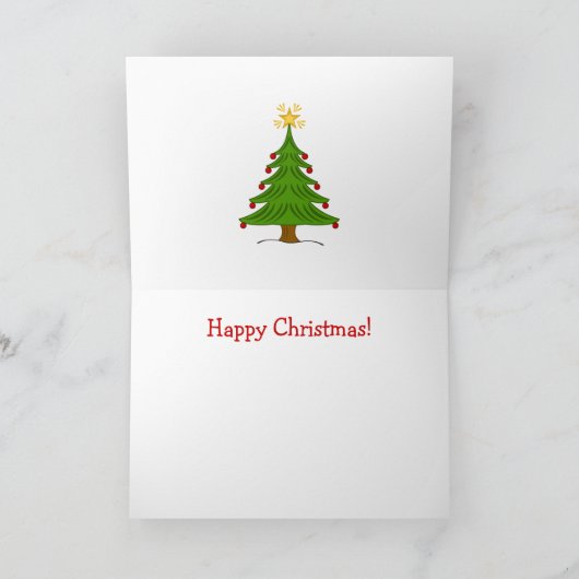 Kinder Grootouder kerstboom Noordpool Snowman Kaart (Binnen)