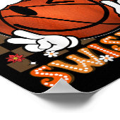 Kinder Groovy Merry Swishmas Christmas Basketba Poster (Hoek)