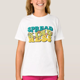 Kinder Groovy-Shirt | Spread vriendelijkheid T-shi T-shirt
