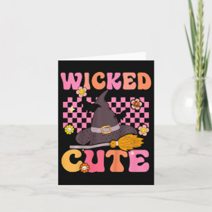 Kinder Groovy Wicked Schattigee Heks Halloween Kos Kaart