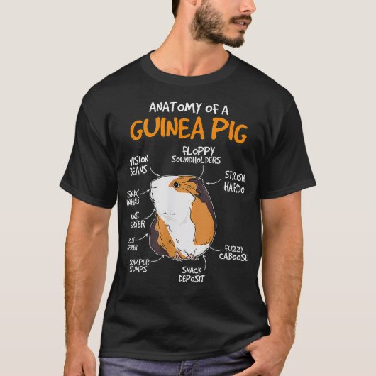 Kinder Guinee-Bissau gift Cavy stuff anatomie of a T-shirt (Voorkant)