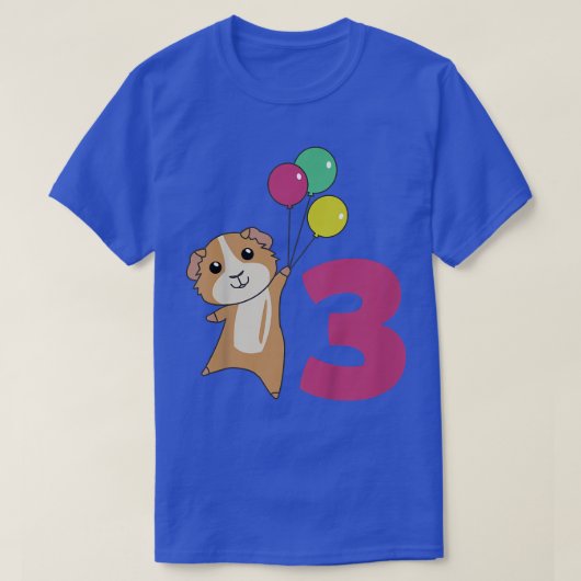 Kinder Guinee - Varkens Derde verjaardag ballonnen T-shirt (Design voorkant)