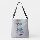 Kinder gymnastiek Gepersonaliseerd Crossbody Tas (Achterkant)