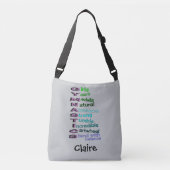 Kinder gymnastiek Gepersonaliseerd Crossbody Tas (Voorkant)