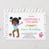 Kinder gymnastische dansuitnodiging feestdagenkaart (Voorkant / Achterkant)