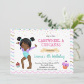 Kinder gymnastische dansuitnodiging feestdagenkaart (Staand voorkant)