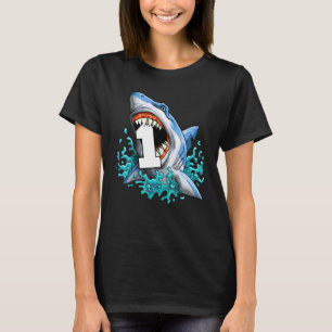 Kinder haai 1e verjaardag jongens Funny Shark 1 ja T-shirt