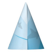 Kinder haai Birthday Blue Heart Ocean Feesthoedjes (Achterkant)