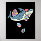 Kinder haai ei jagen op paaseieren grappige lente  poster (Voorkant)