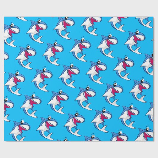 Kinder haaienblauwoceaan elke dag van de ouderdom cadeaupapier (Vlak)