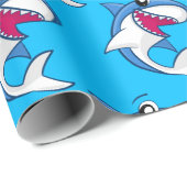 Kinder haaienblauwoceaan elke dag van de ouderdom cadeaupapier (Rol Hoek)